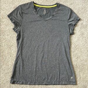 Gray Fitted Short Sleeve T-Shirt